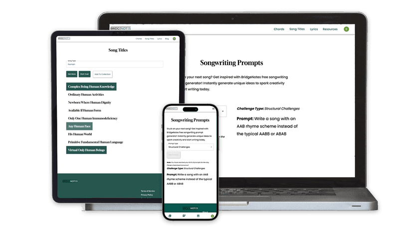 BridgeNotes Songwriting Prompts